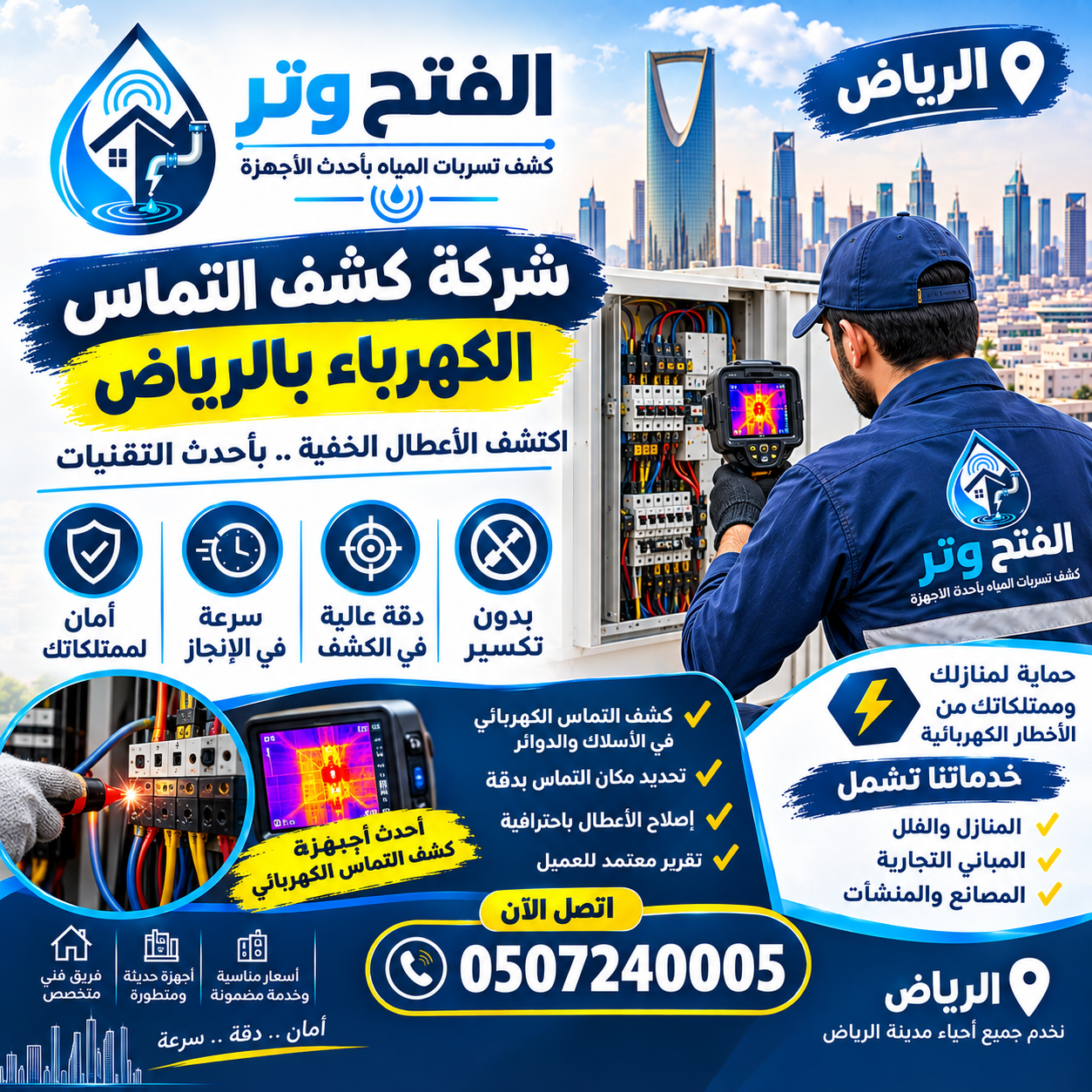 شركة كشف التماس الكهرباء بالرياض