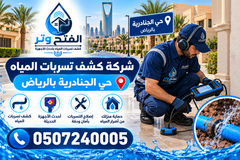شركة كشف تسربات المياه حي الجنادرية بالرياض 