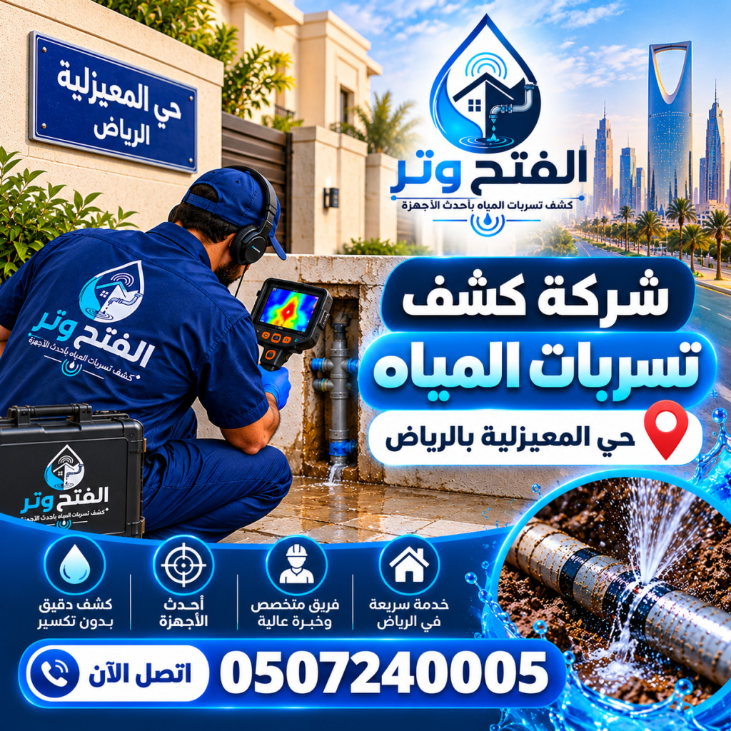 شركة كشف تسربات المياه حي المعيزلية بالرياض