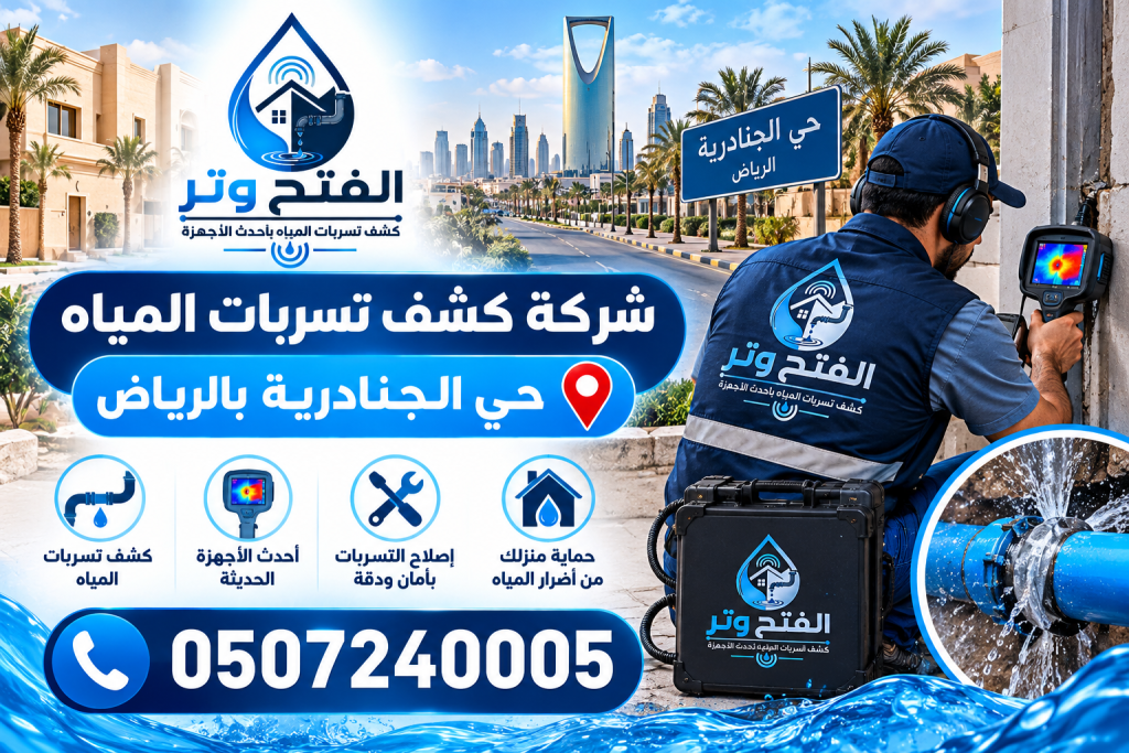 شركة كشف تسربات المياه حي الجنادرية بالرياض 