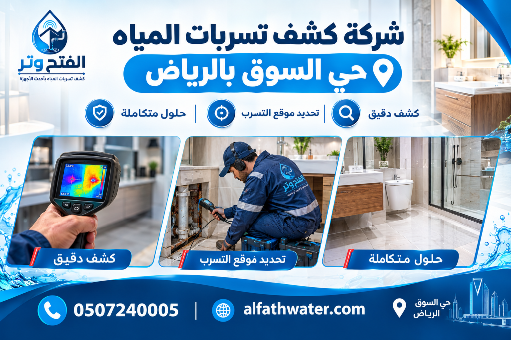 شركة كشف تسربات المياه حي السوق بالرياض