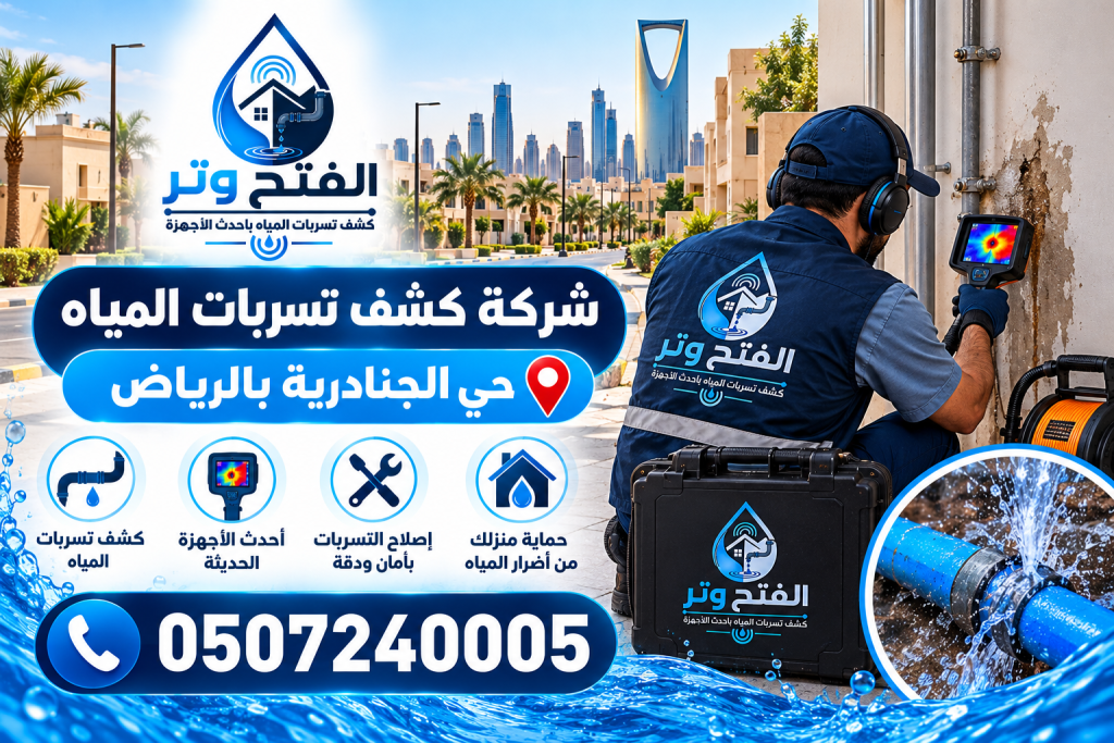 شركة كشف تسربات المياه حي الجنادرية بالرياض 